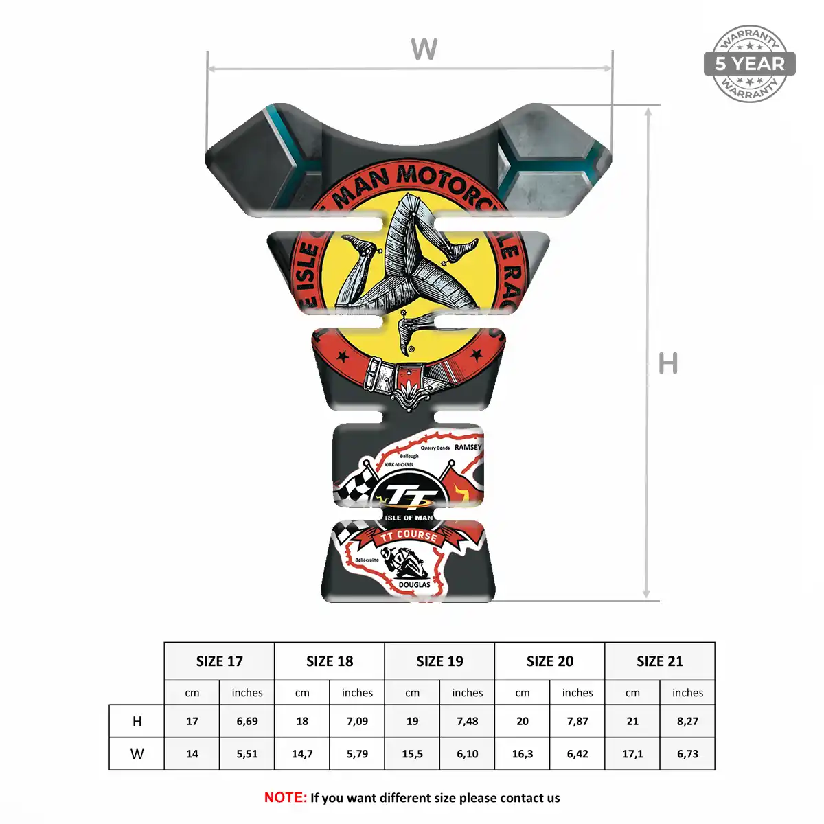 Isle of MAN Motorcycle Tank Pad Signature Grade