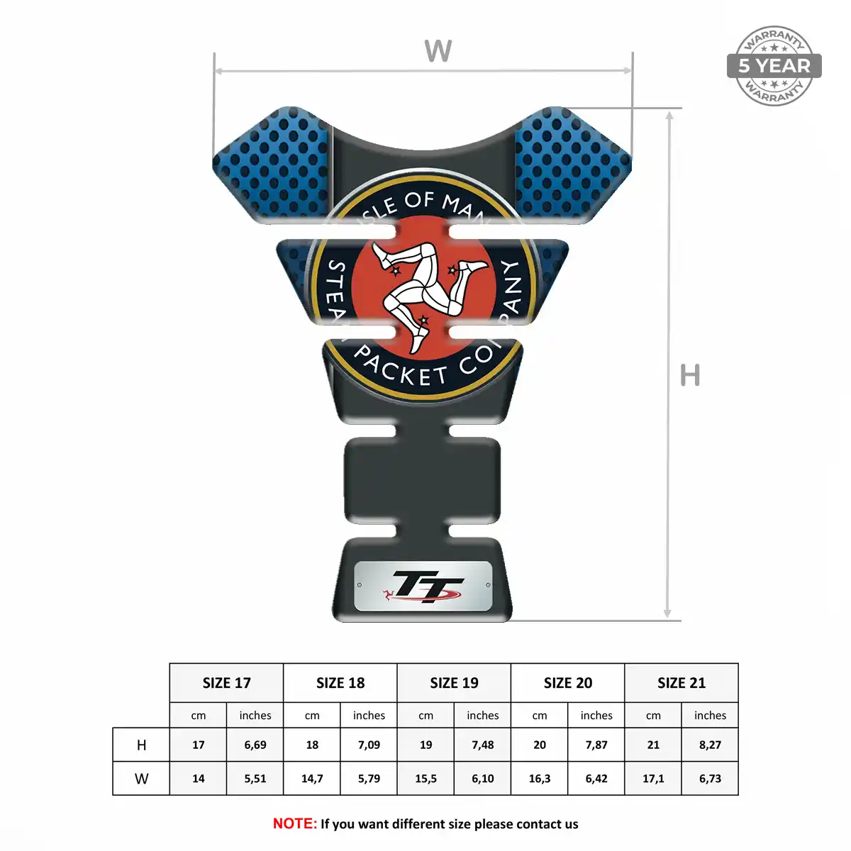 Isle of MAN Motorcycle Tank Pad Superior Craft