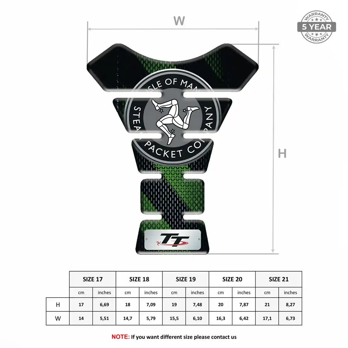 Isle of MAN Motorcycle Tank Protector Exclusive Series