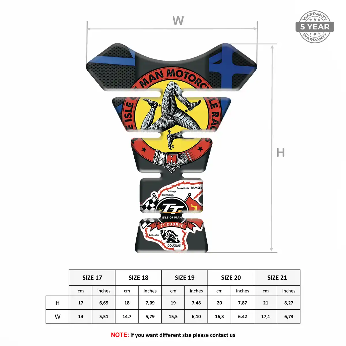Isle of MAN Motorcycle Tank Protector Prestige Line