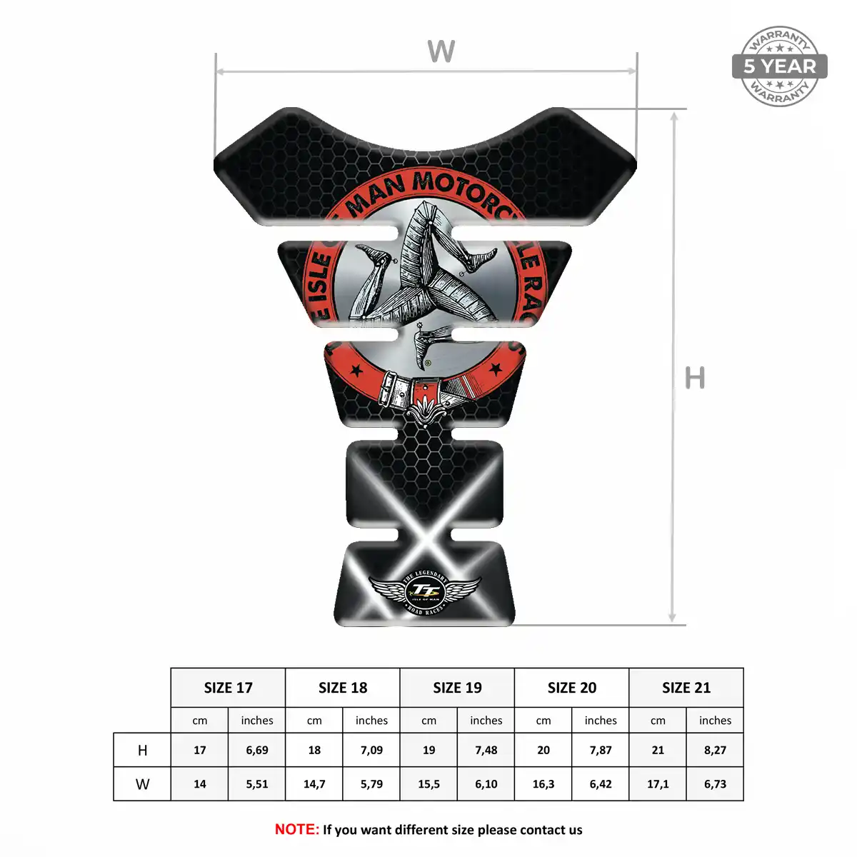 Isle of MAN Motorcycle Tank Protector Prime Quality