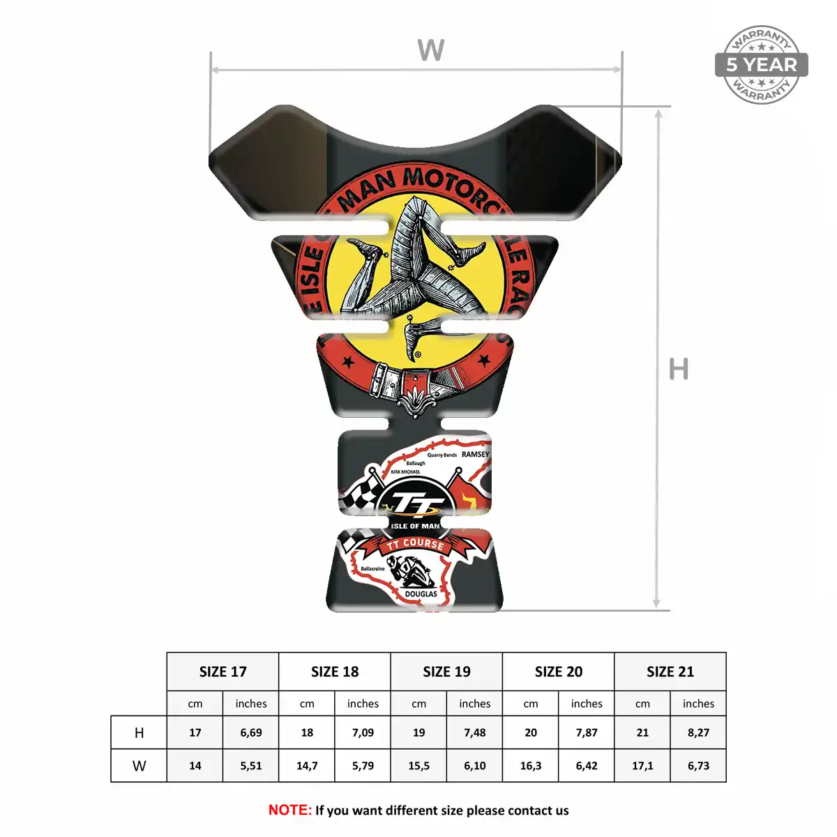 Isle of MAN Motorcycle Tank Protector Refined Design