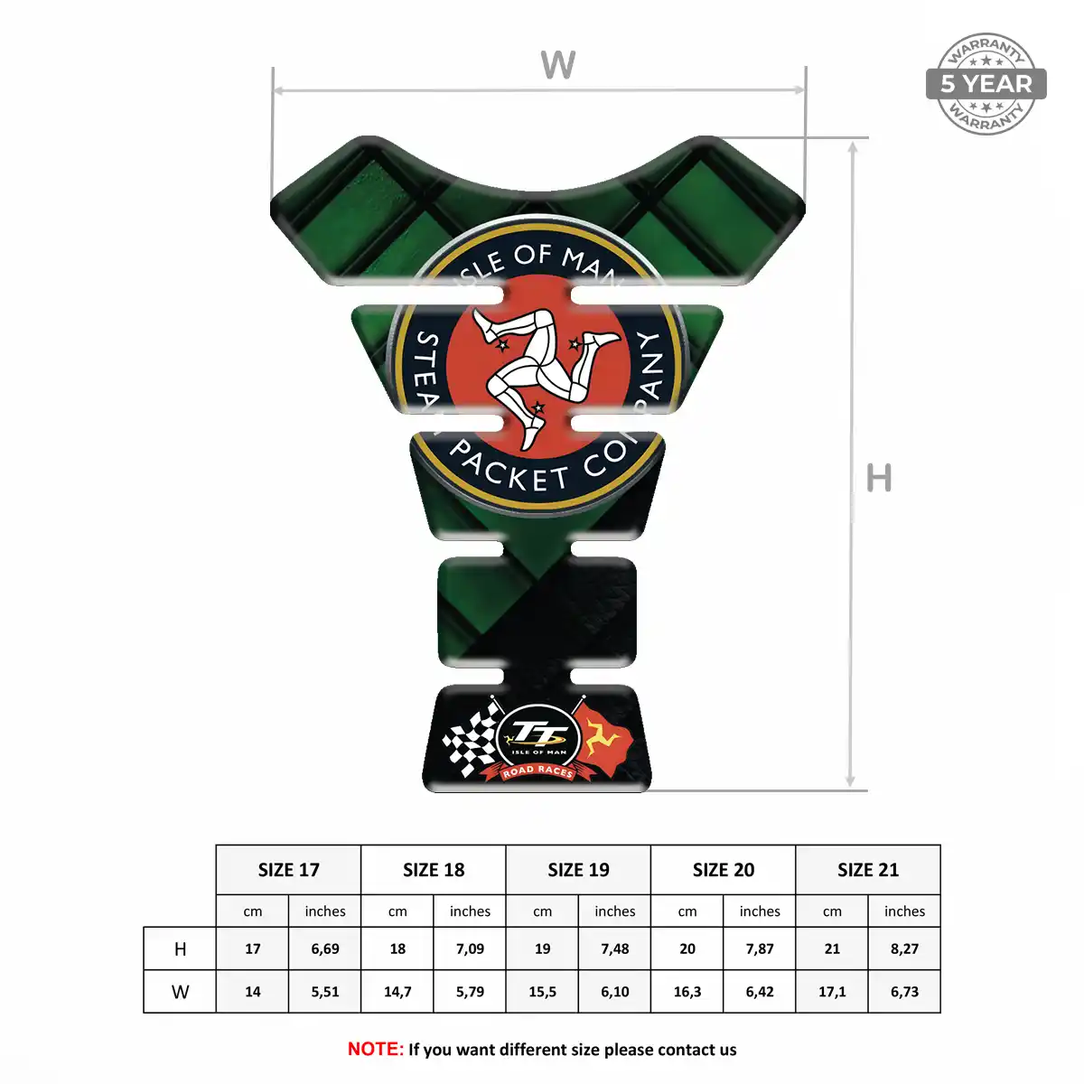 Isle of MAN Motorcycle Tank Protector Signature Grade