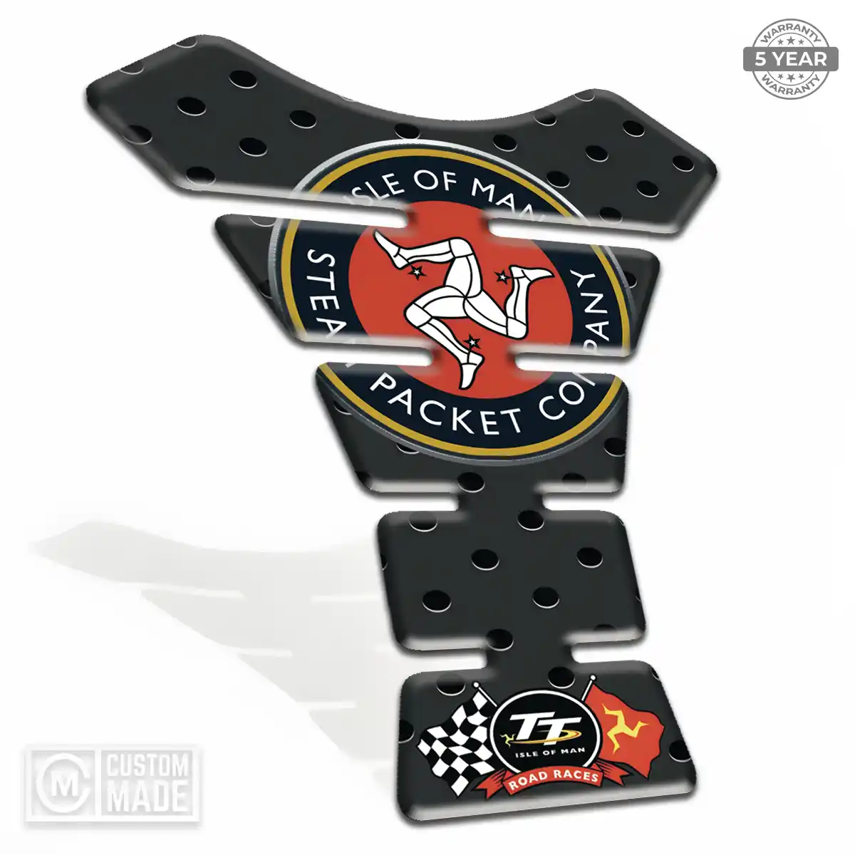 Isle of MAN Motorcycle Tank Sticker Elite Finish