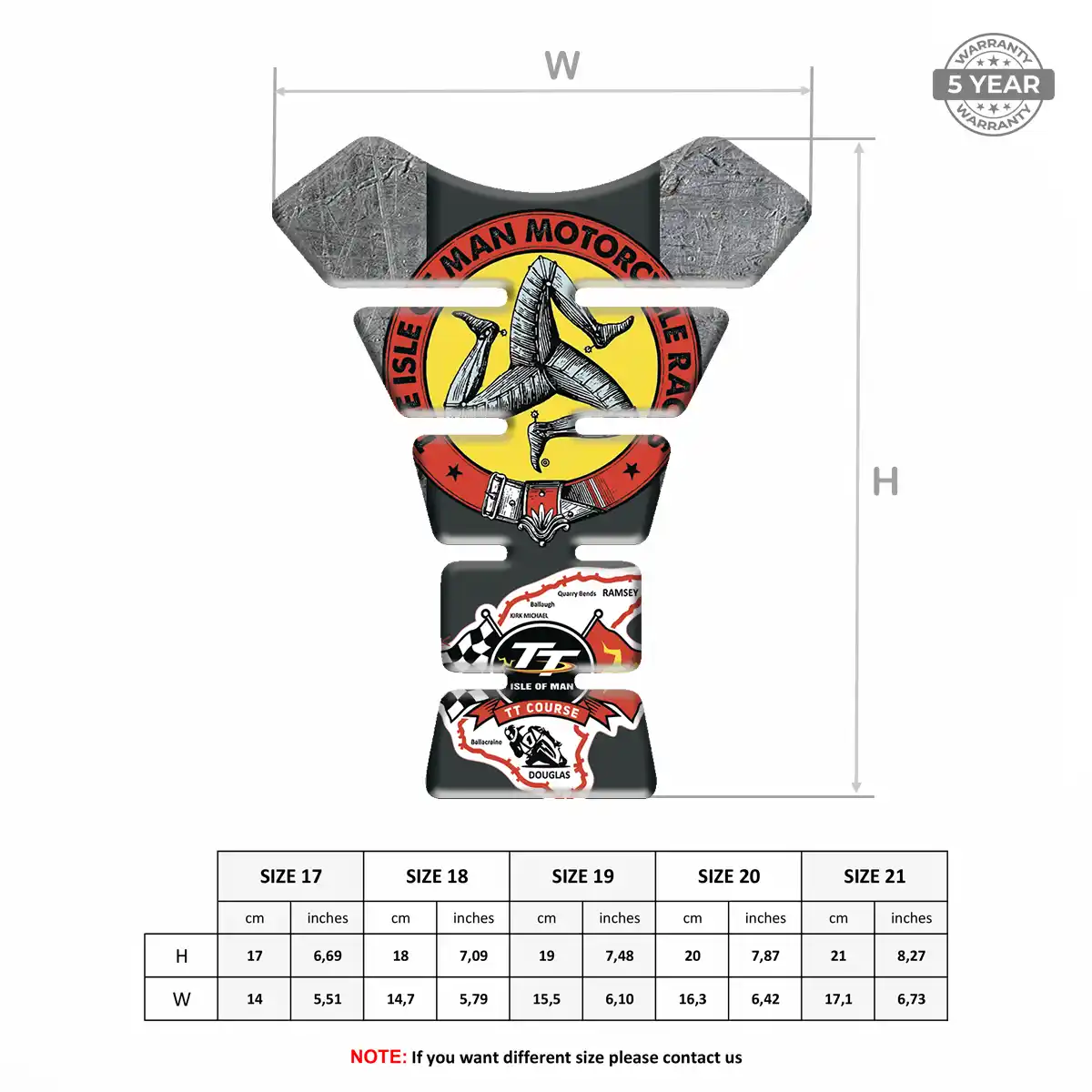 Isle of MAN Motorcycle Tank Sticker Exclusive Series