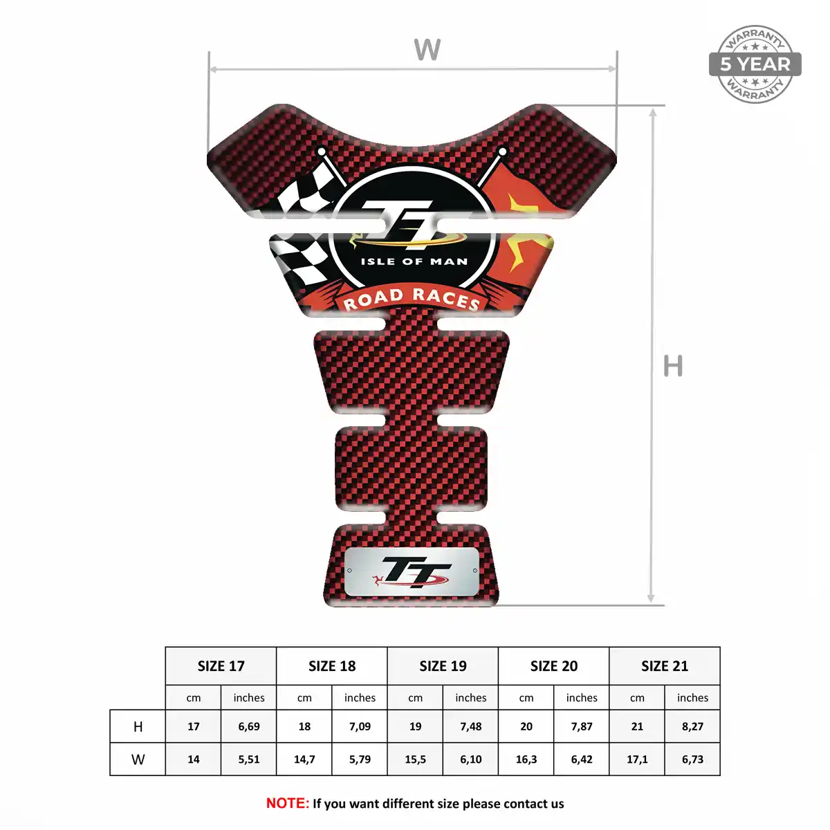Isle of MAN Motorcycle Tank Sticker Prestige Line