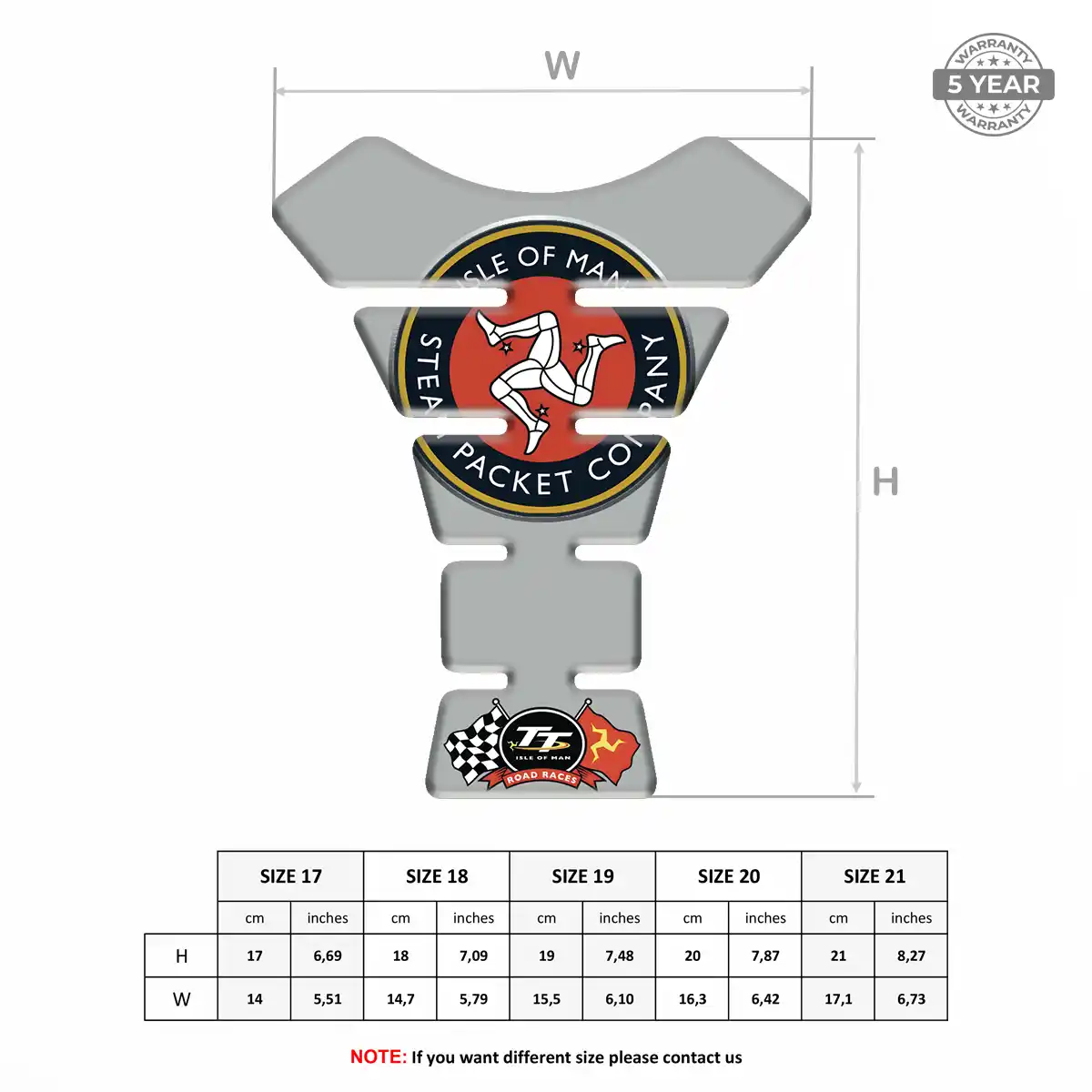Isle of MAN Motorcycle Tank Sticker Refined Design