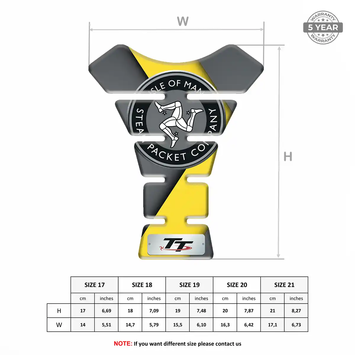 Isle of MAN Motorcycle Tank Sticker Signature Grade