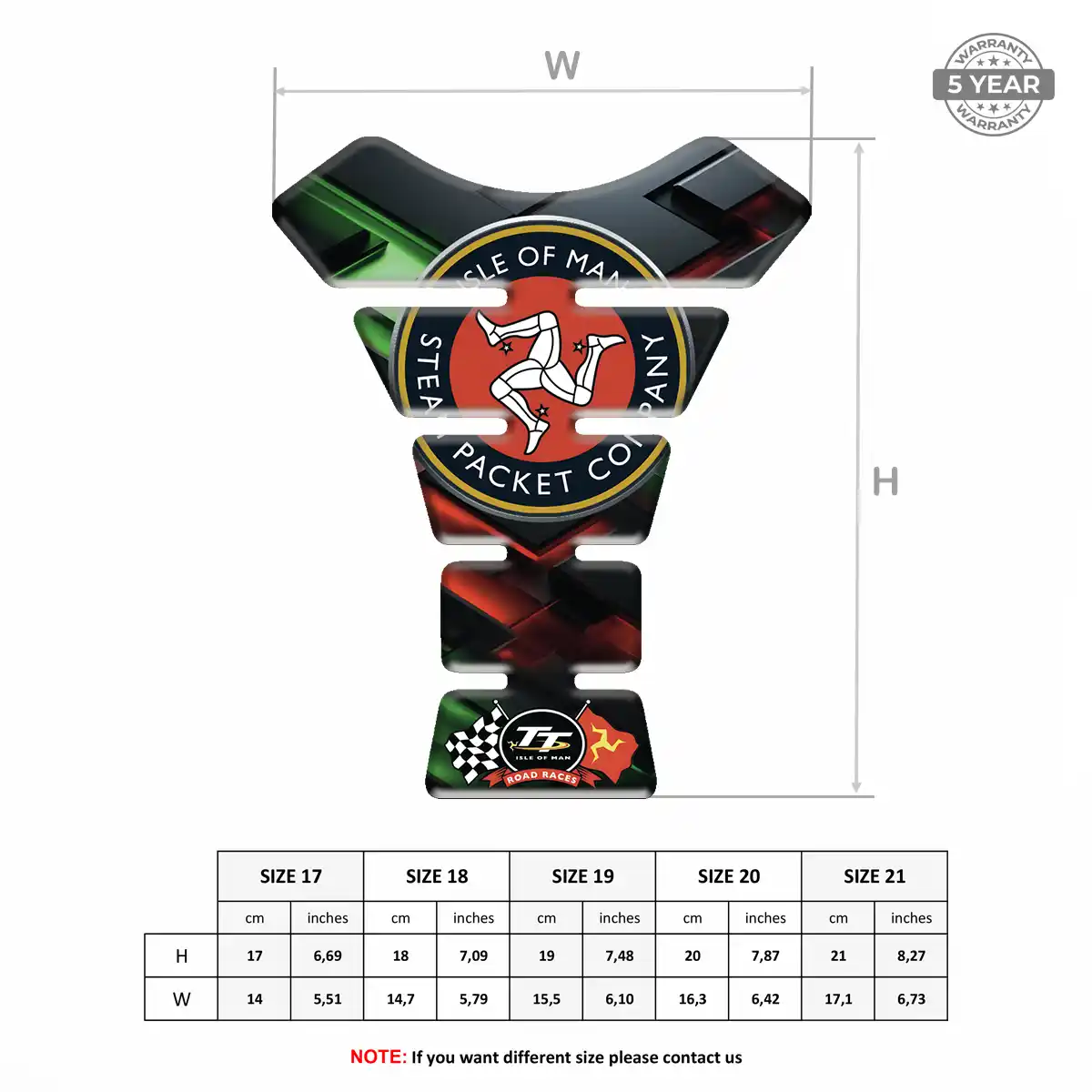 Isle of MAN Tank Decal Prime Quality