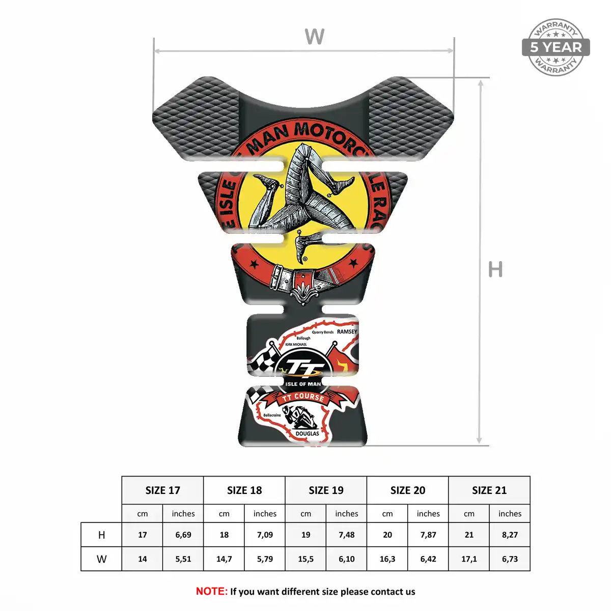 Isle of MAN Tank Decal Sleek Style