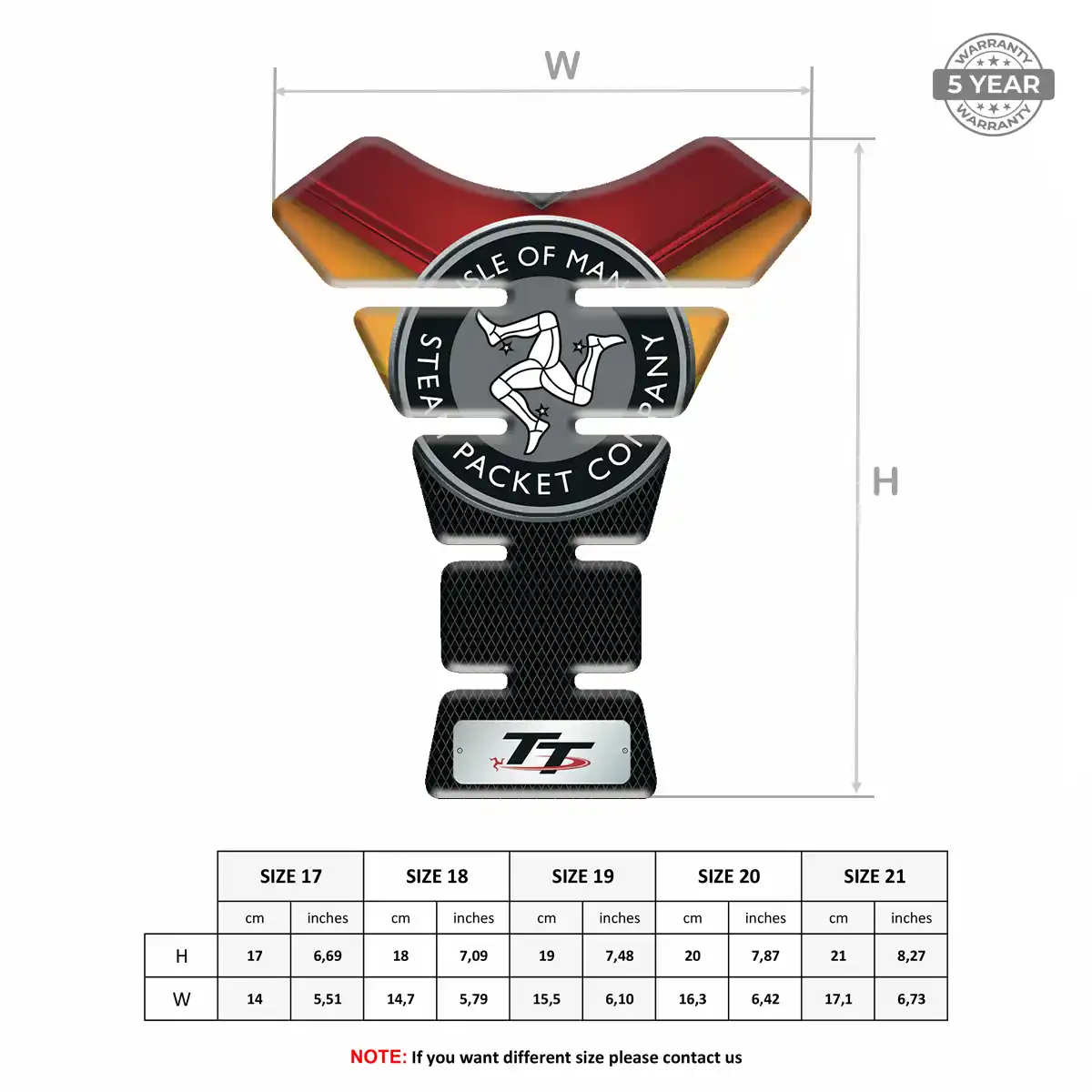 Isle of MAN Tank Fuse Guard Motorcycle Elite Finish