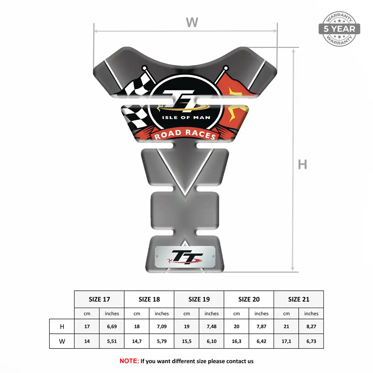 Isle of MAN Tank Fuse Pad Motorcycle Elite Finish