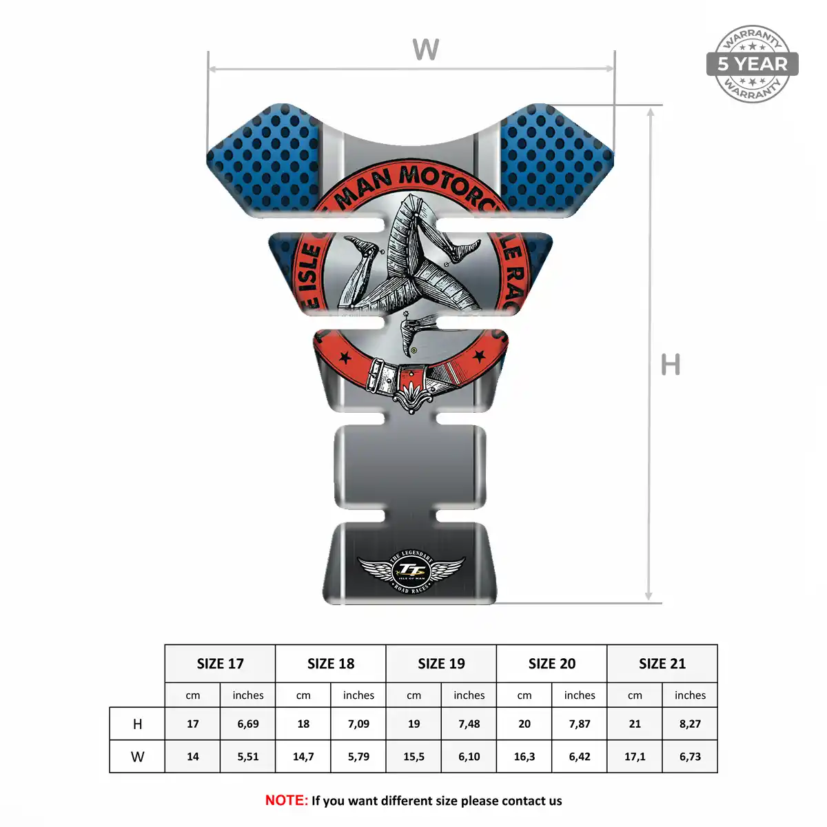Isle of MAN Tank Fuse Pad Motorcycle Signature Grade