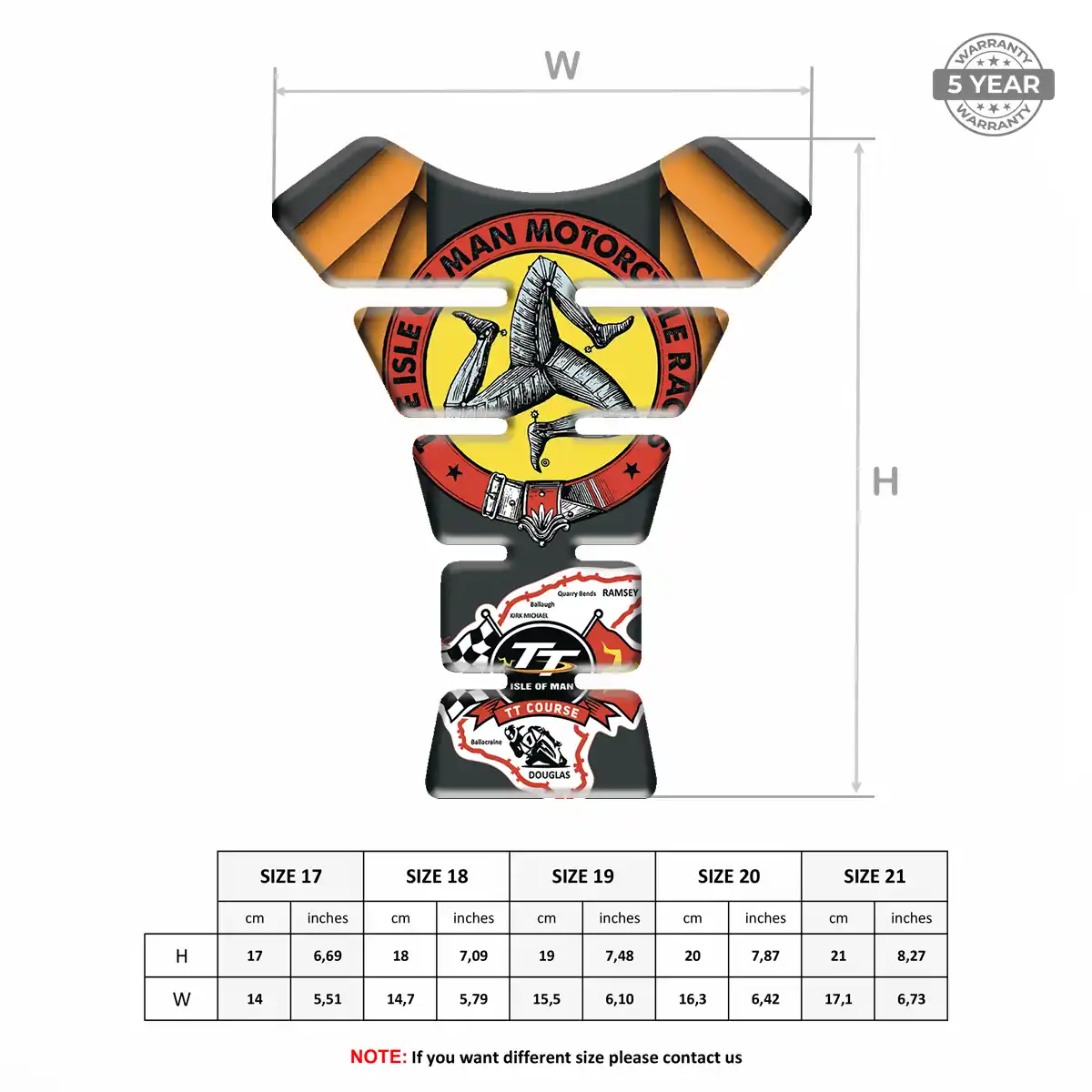 Isle of MAN Tank Fuse Pad Motorcycle Superior Craft