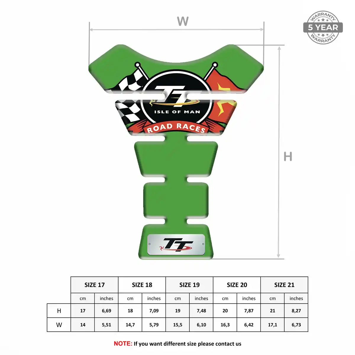 Isle of MAN Tank Fuse Pads Motorbike Elite Finish