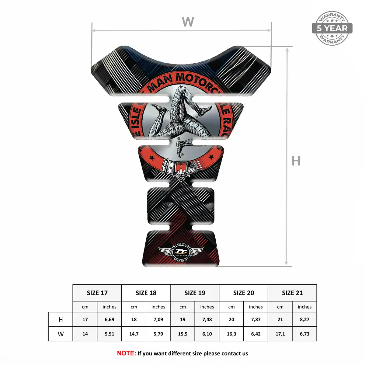 Isle of MAN Tank Fuse Pads Motorbike Prestige Line