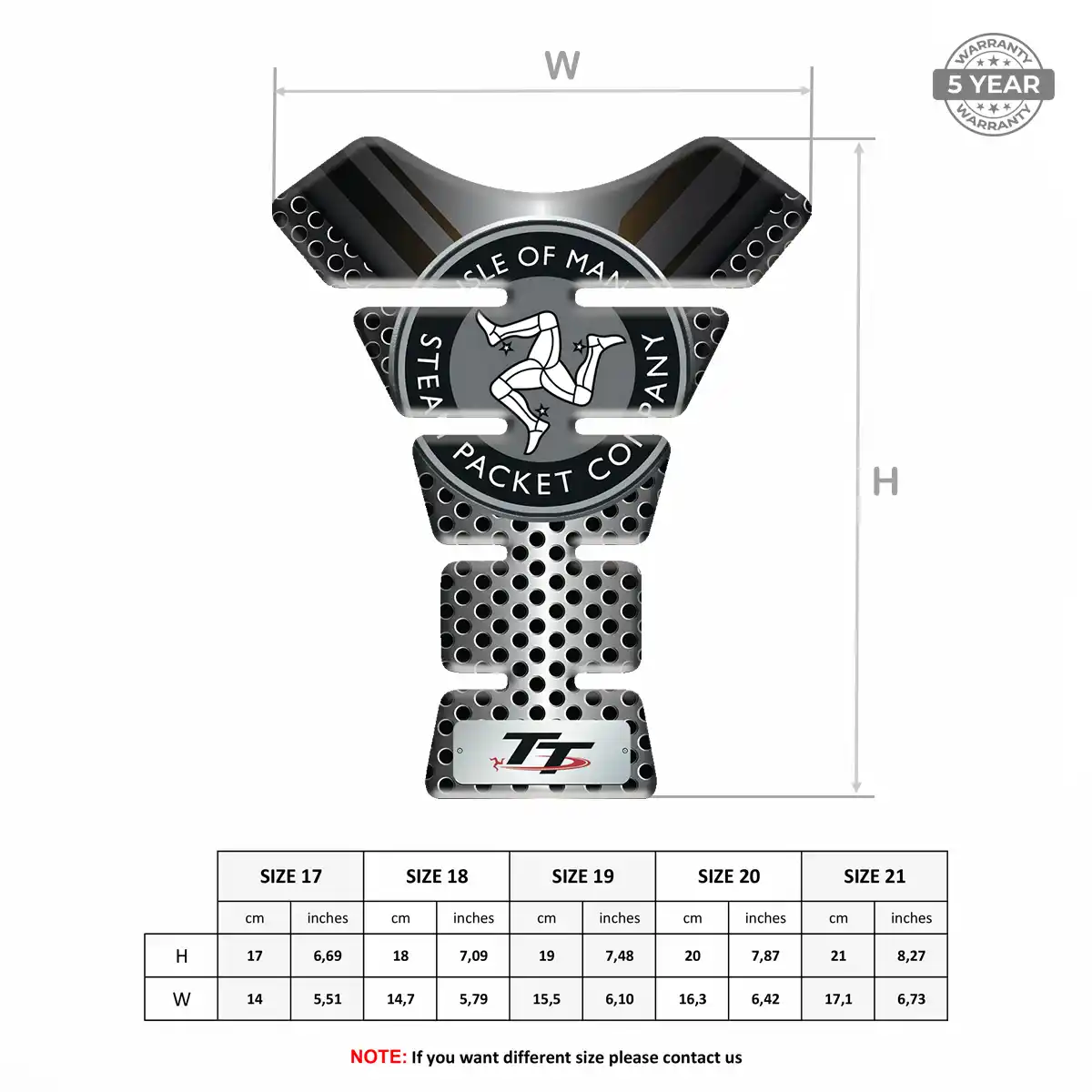 Isle of MAN Tank Fuse Pads Motorbike Refined Design