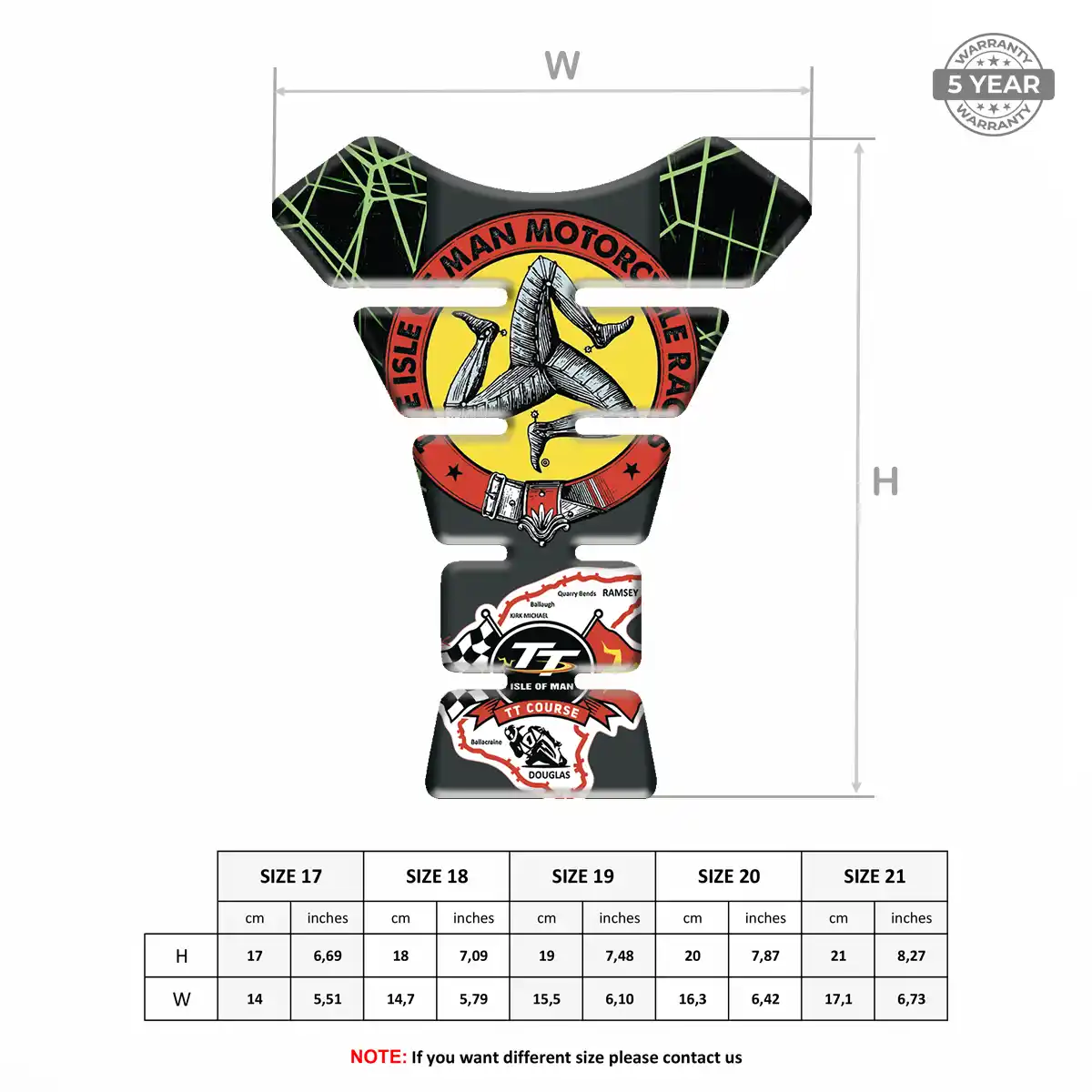 Isle of MAN Tank Fuse Pads Motorcycle Signature Grade