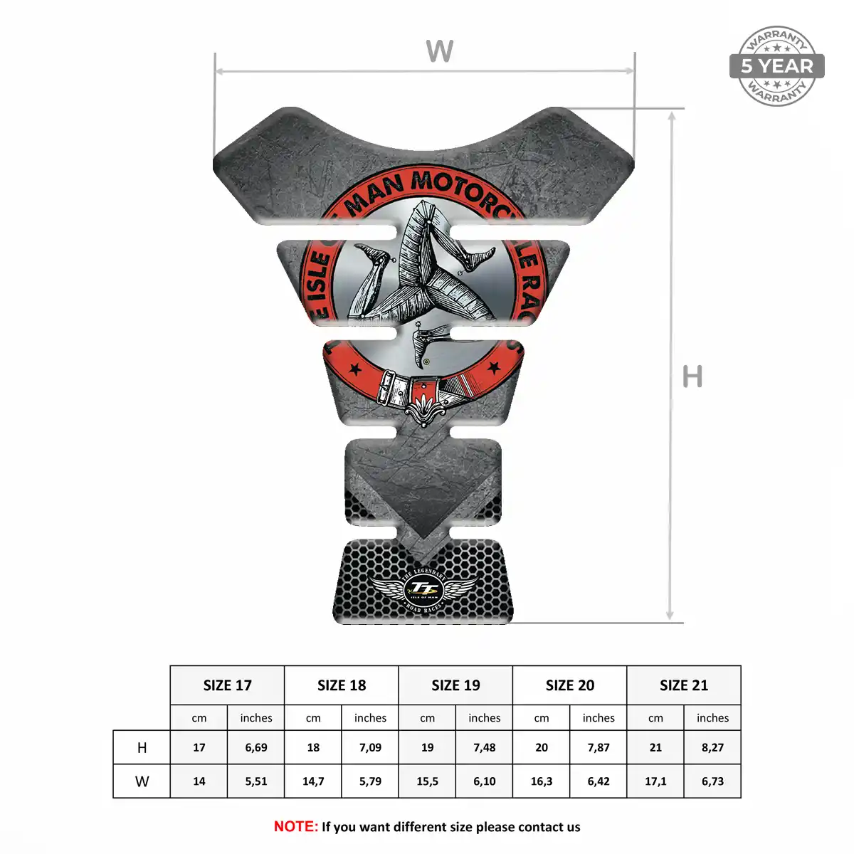 Isle of MAN Tank Fuse Protector Motorbike Elite Finish