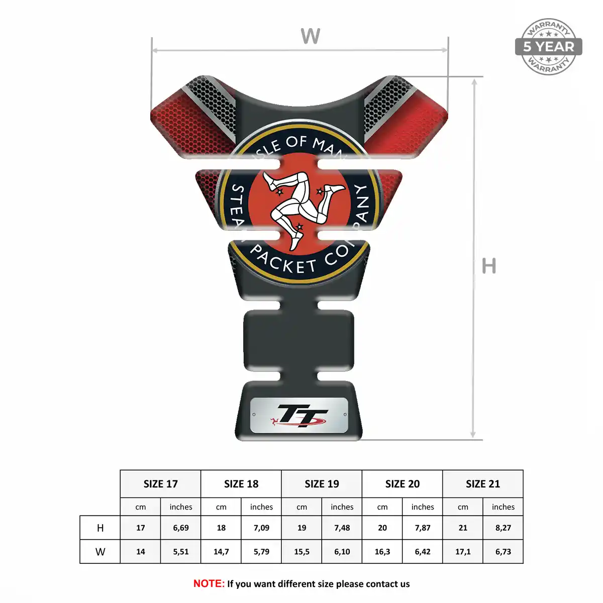 Isle of MAN Tank Guard Fuse Motorcycle Elite Finish