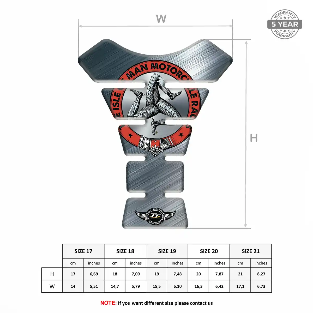 Isle of MAN Tank Guard Pad Motorbike Elite Finish