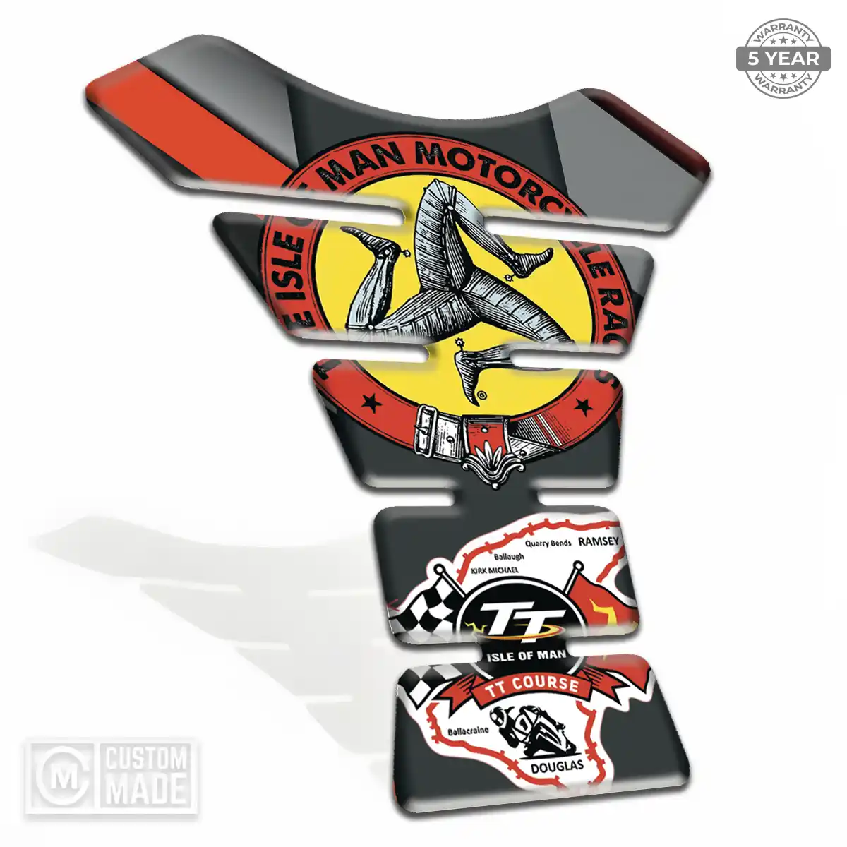 Isle of MAN Tank Guard Pad Motorcycle Elite Finish