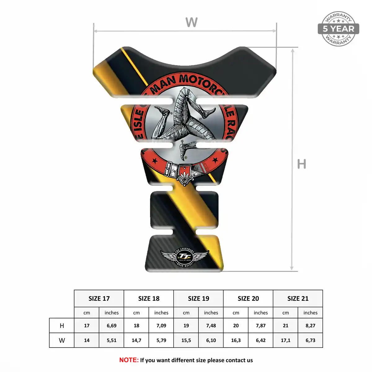 Isle of MAN Tank Guard Pad Motorcycle Superior Craft