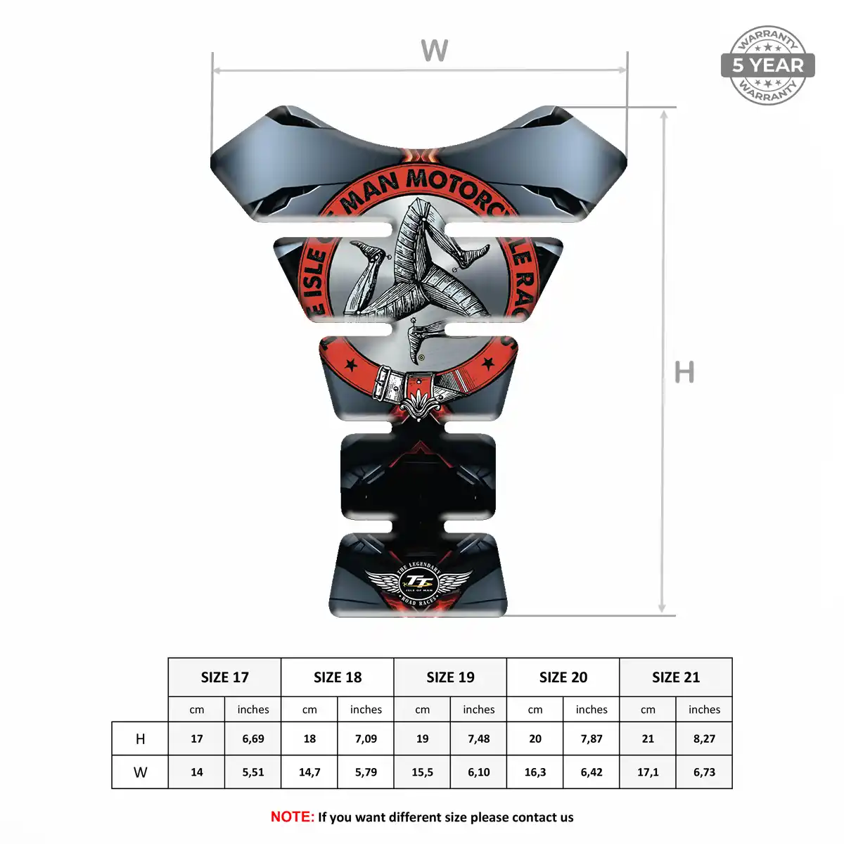 Isle of MAN Tank Guard Pads Motorbike Exclusive Series