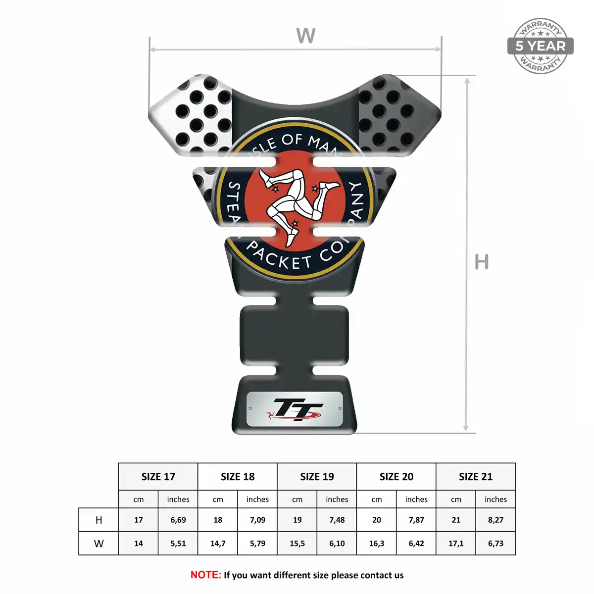 Isle of MAN Tank Guard Pads Motorbike Refined Design