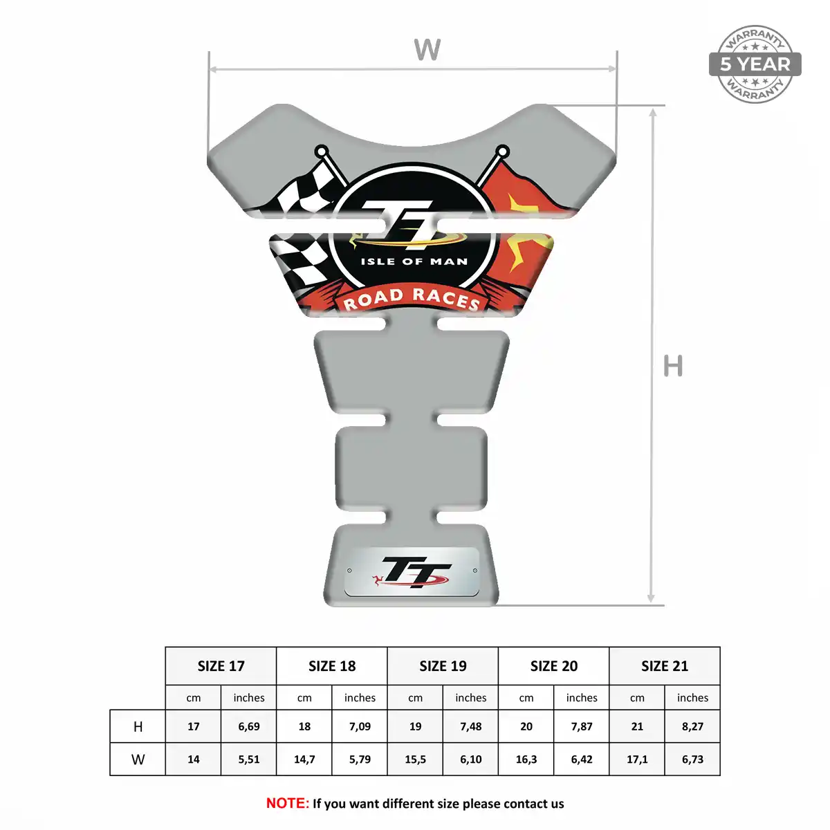 Isle of MAN Tank Guard Pads Motorcycle Elite Finish