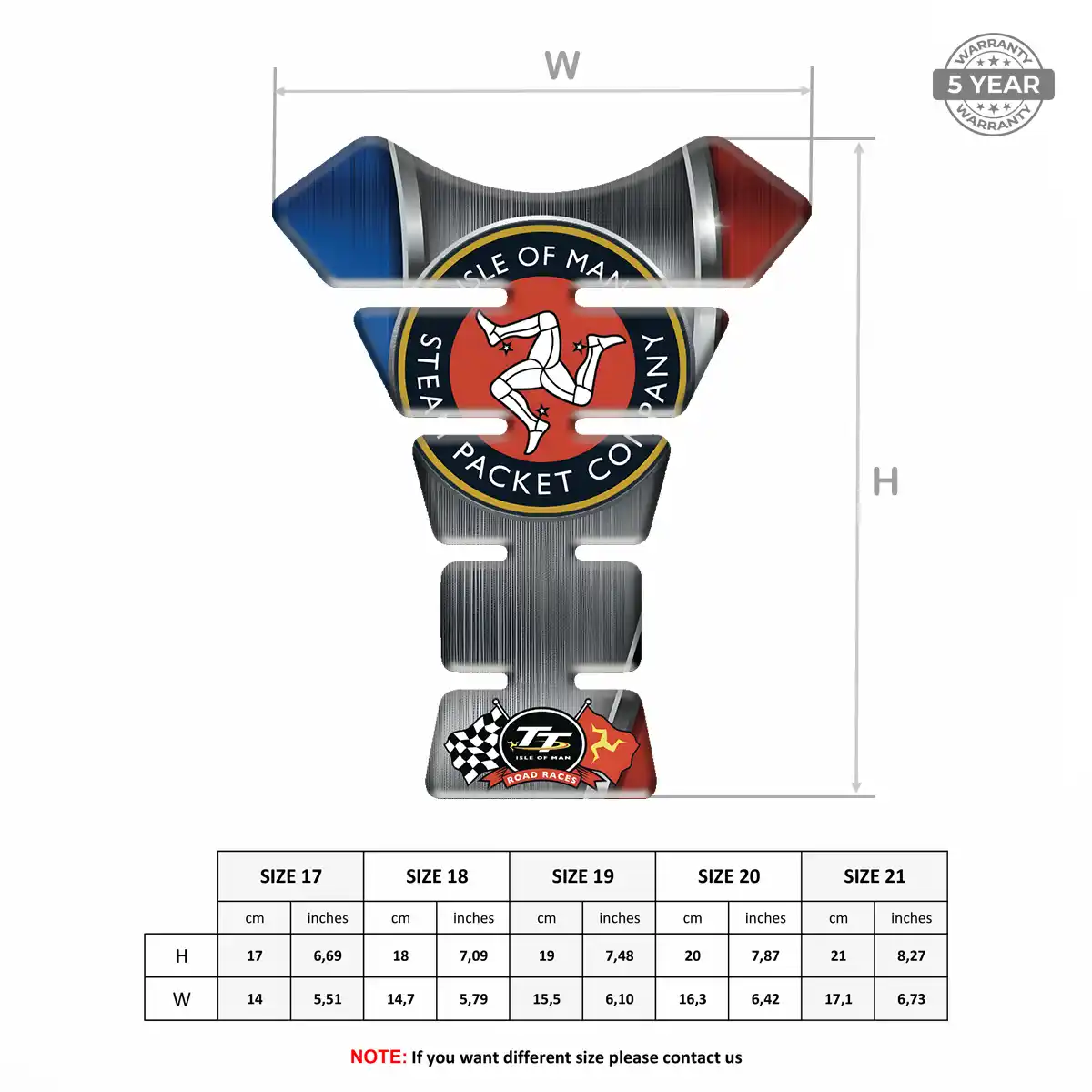 Isle of MAN Tank Guard Pads Motorcycle Exclusive Series