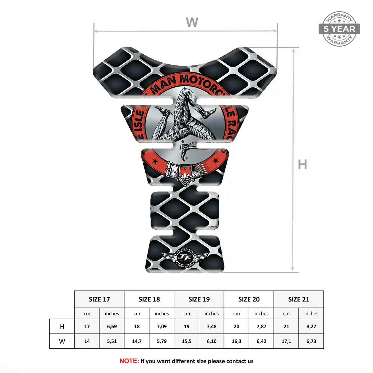Isle of MAN Tank Guard Pads Motorcycle Refined Design