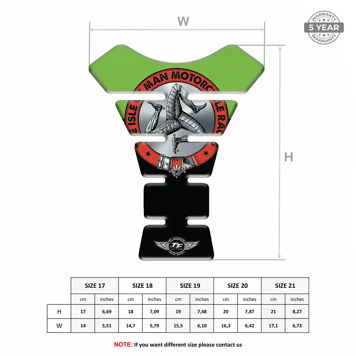 Isle of MAN Tank Guard Pads Motorcycle Signature Grade