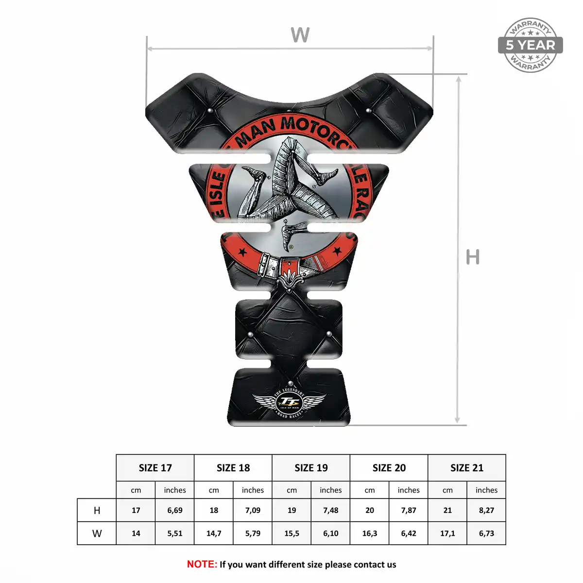 Isle of MAN Tank Guard Pads Prestige Line