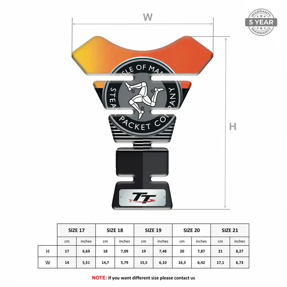 Isle of MAN Tank Guard Protector Motorbike Elite Finish