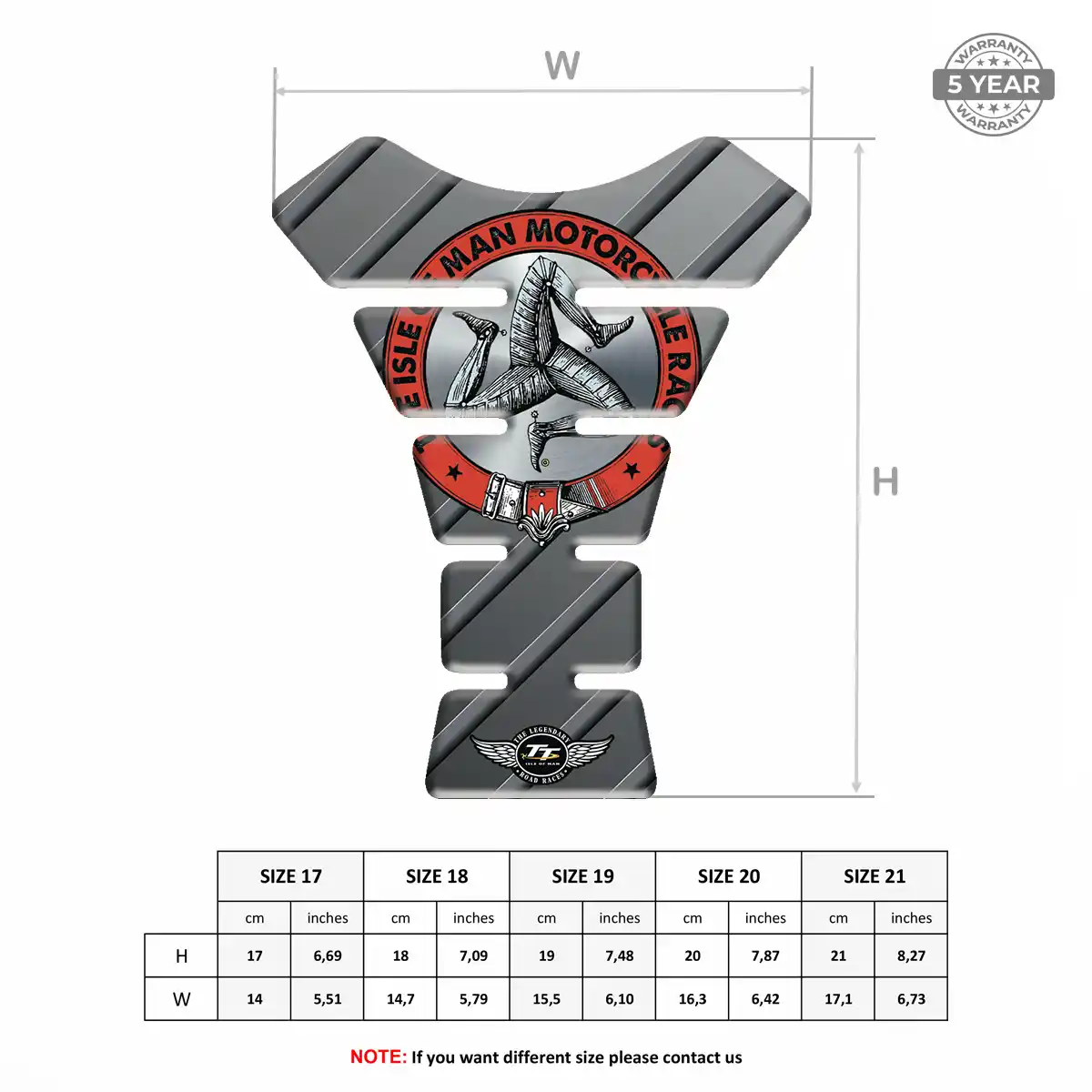 Isle of MAN Tank Guard Protector Motorbike Prestige Line