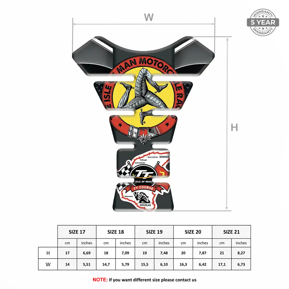 Isle of MAN Tank Guard Protector Motorbike Prime Quality