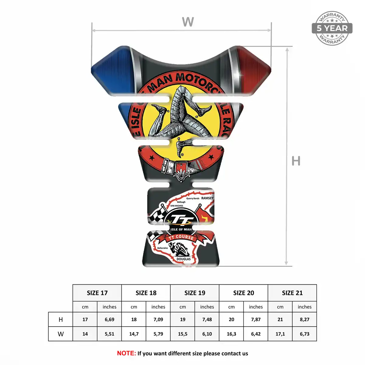 Isle of MAN Tank Guard Protector Motorbike Refined Design