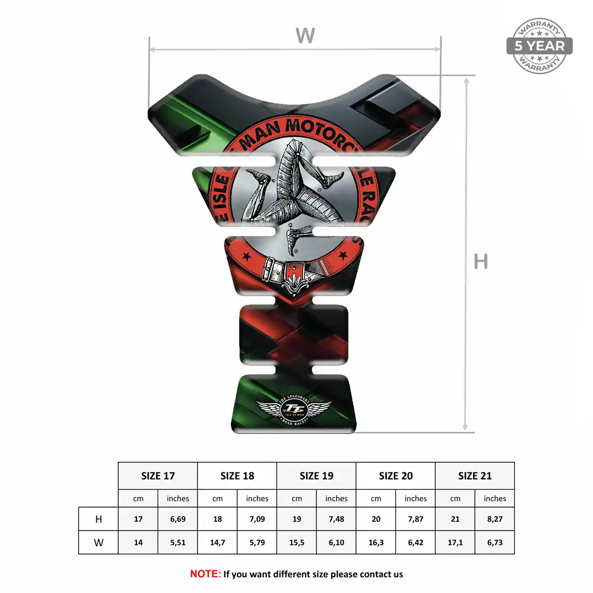 Isle of MAN Tank Guard Protector Motorbike Superior Craft