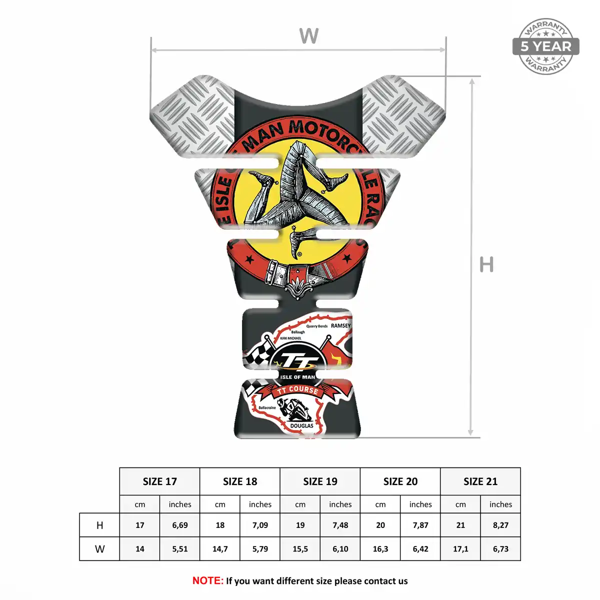 Isle of MAN Tank Guard Protector Motorcycle Exclusive Series