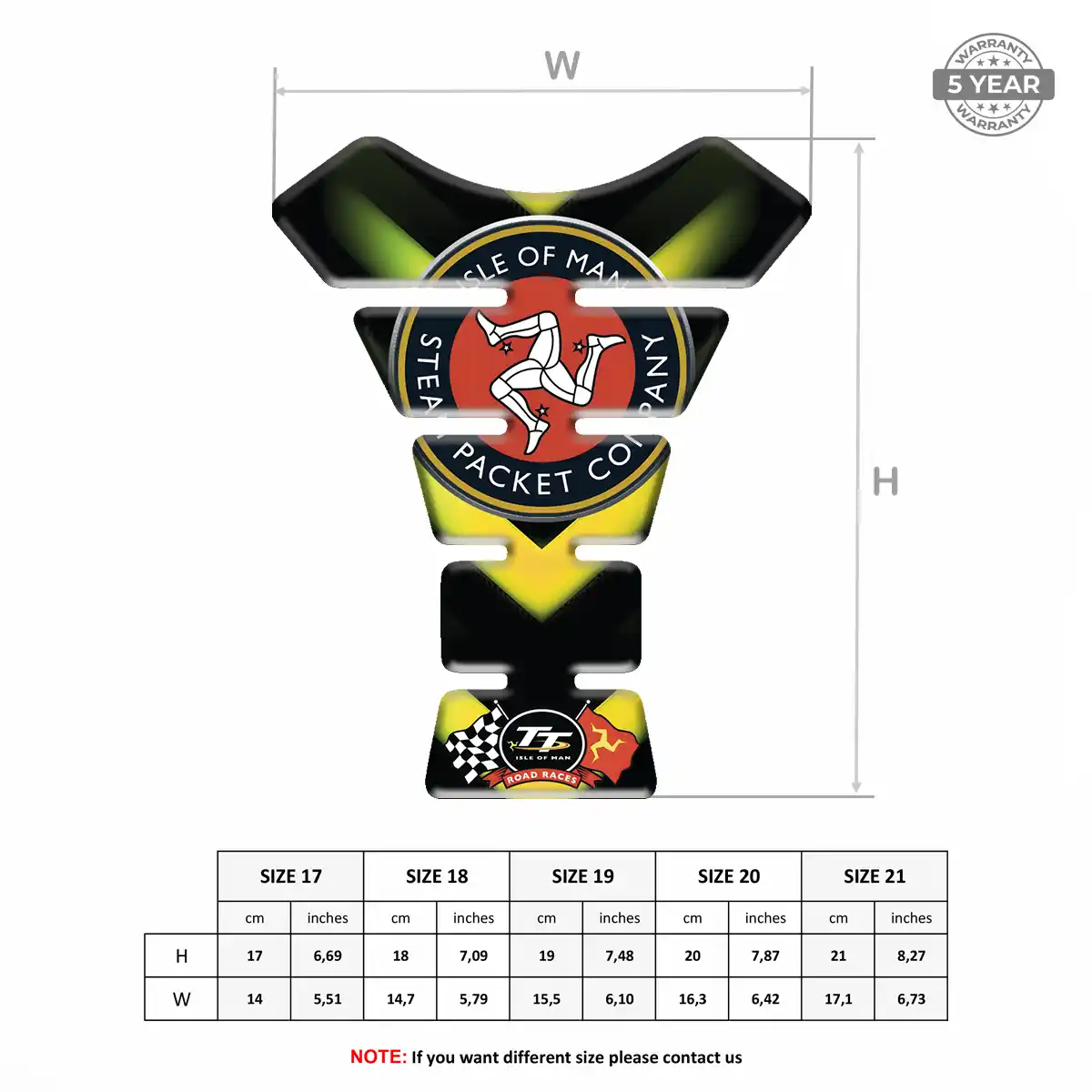 Isle of MAN Tank Guard Protector Motorcycle Signature Grade