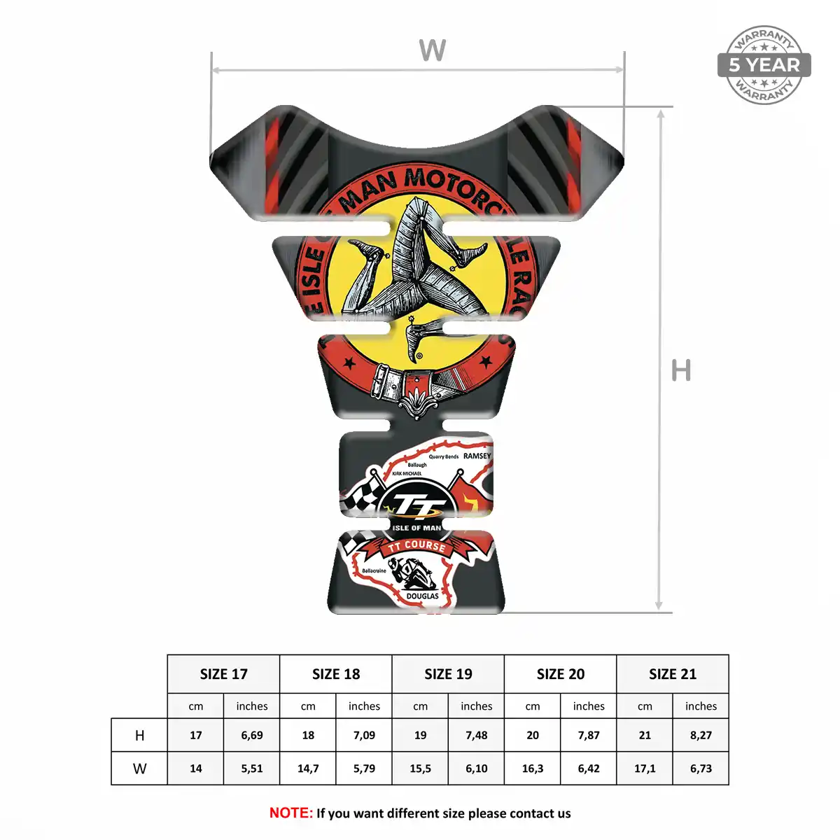 Isle of MAN Tank Guard Protector Sleek Style