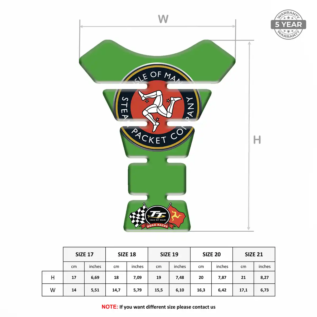 Isle of MAN Tank Guards Motorcycle Elite Finish