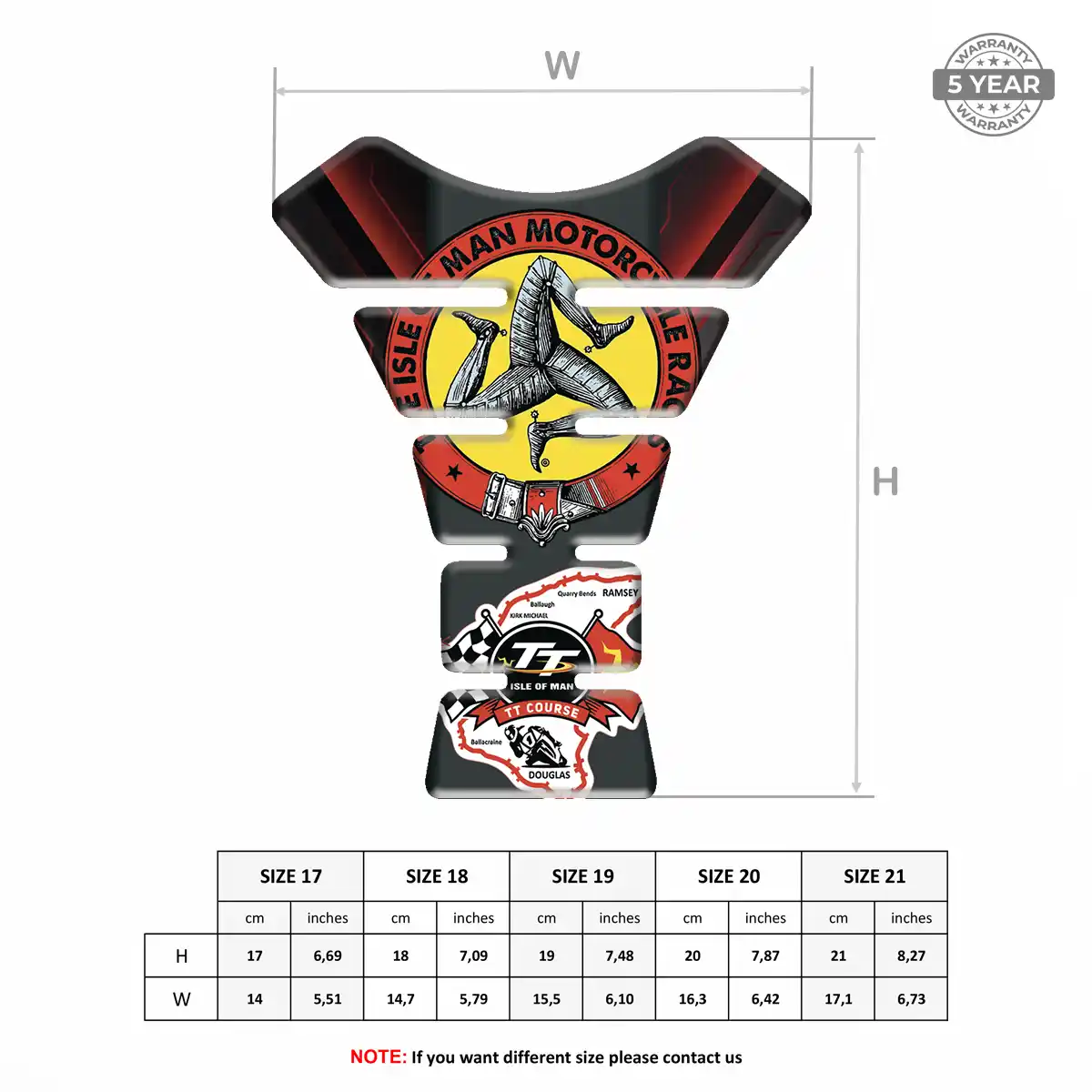 Isle of MAN Tank Pad Fuse Motorbike Elite Finish