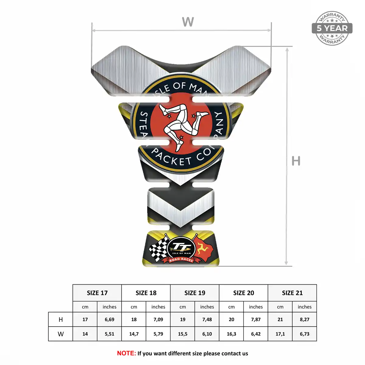 Isle of MAN Tank Pad Guard Motorbike Exclusive Series