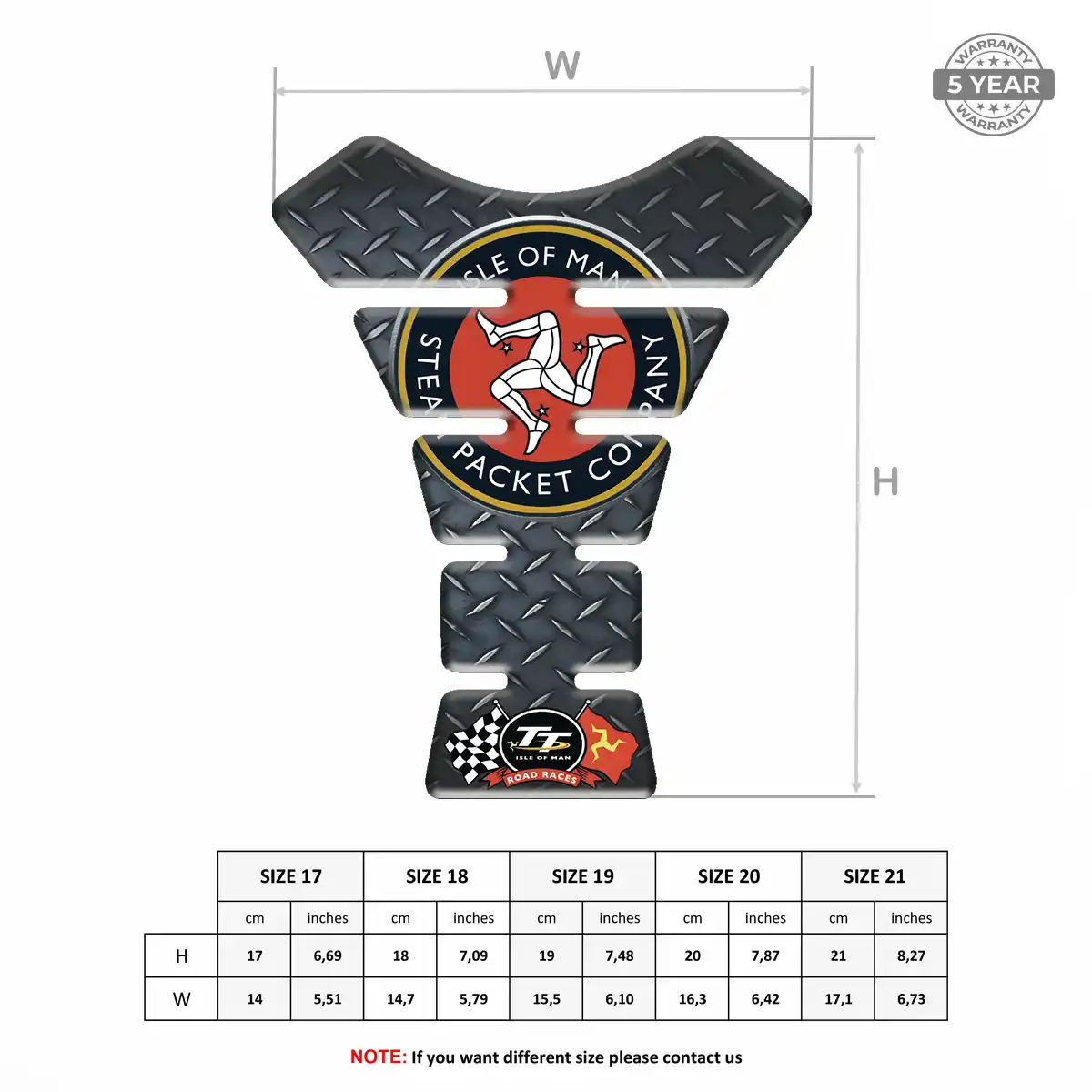 Isle of MAN Tank Pad Guard Motorbike Prestige Line