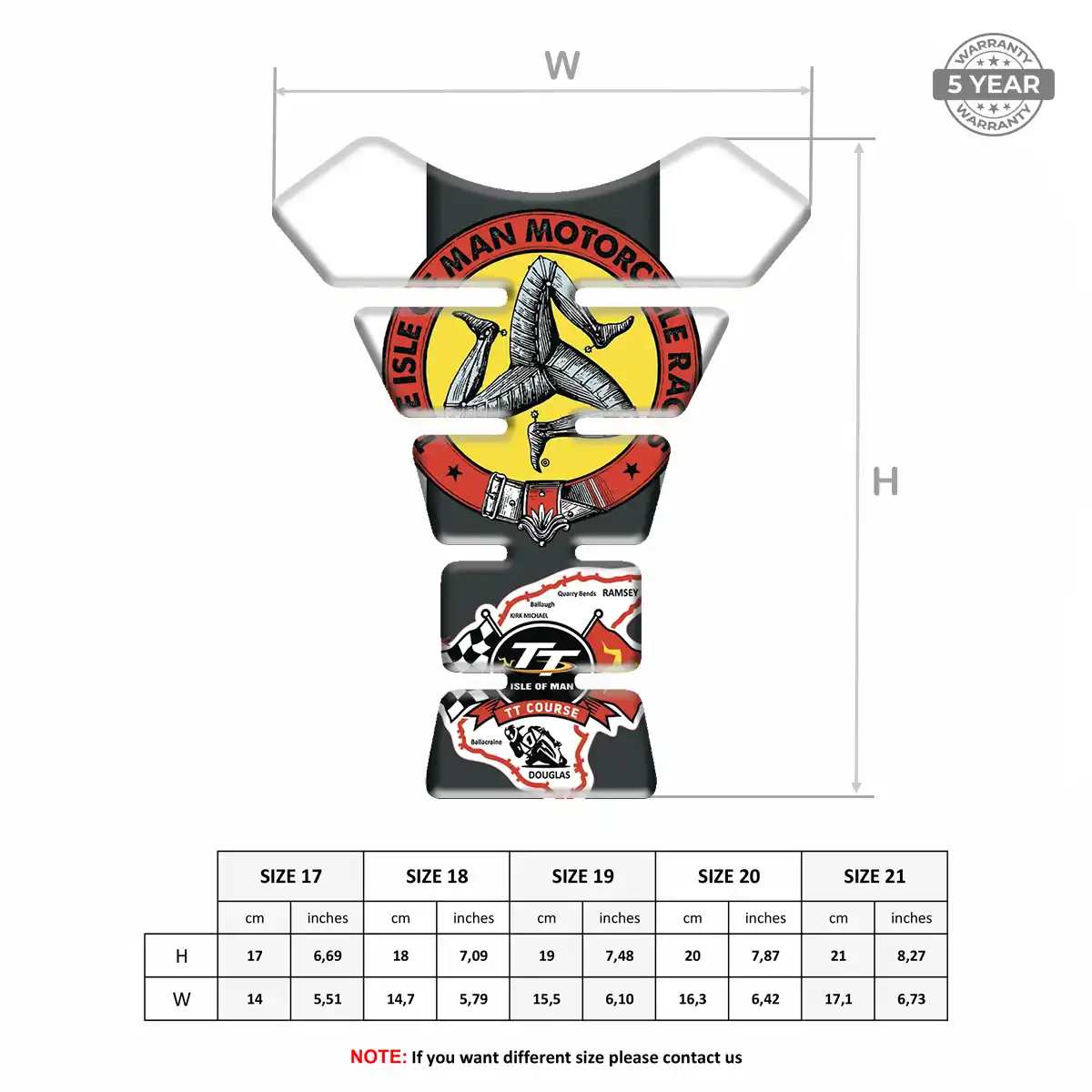 Isle of MAN Tank Pad Guard Motorcycle Deluxe Edition