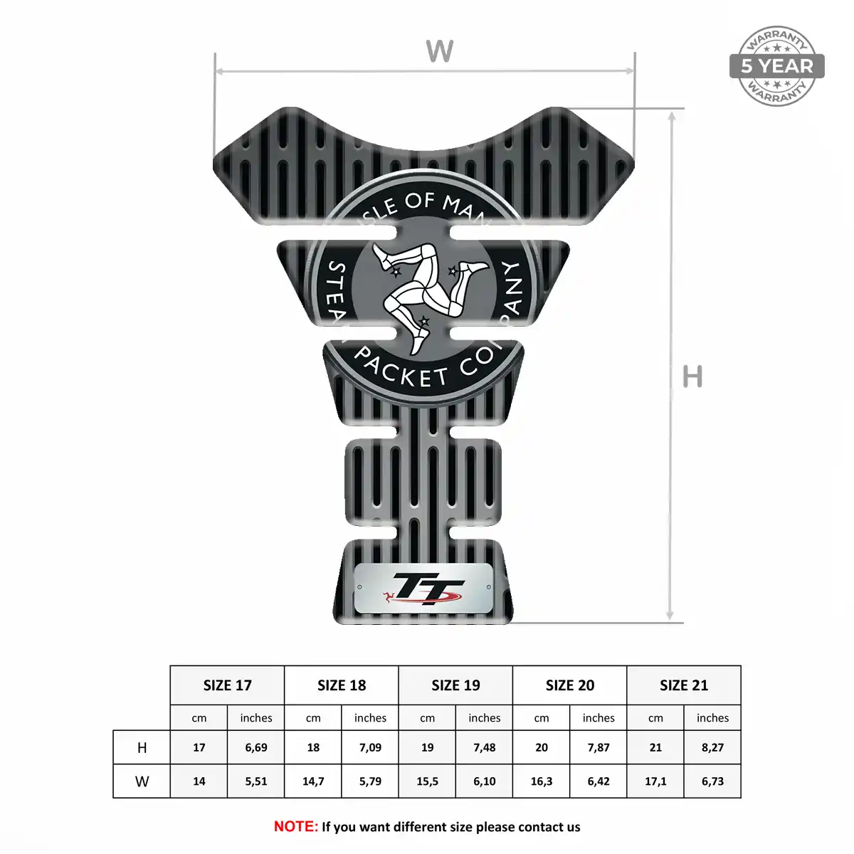 Isle of MAN Tank Pad Guard Motorcycle Prestige Line