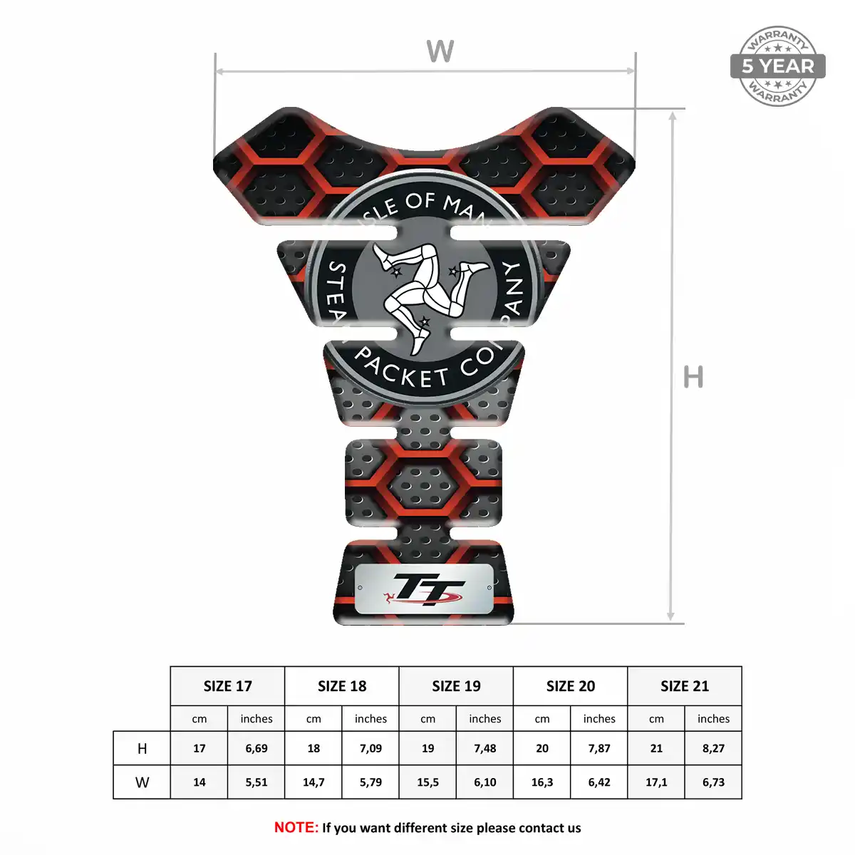 Isle of MAN Tank Pad Motorbike Elite Finish