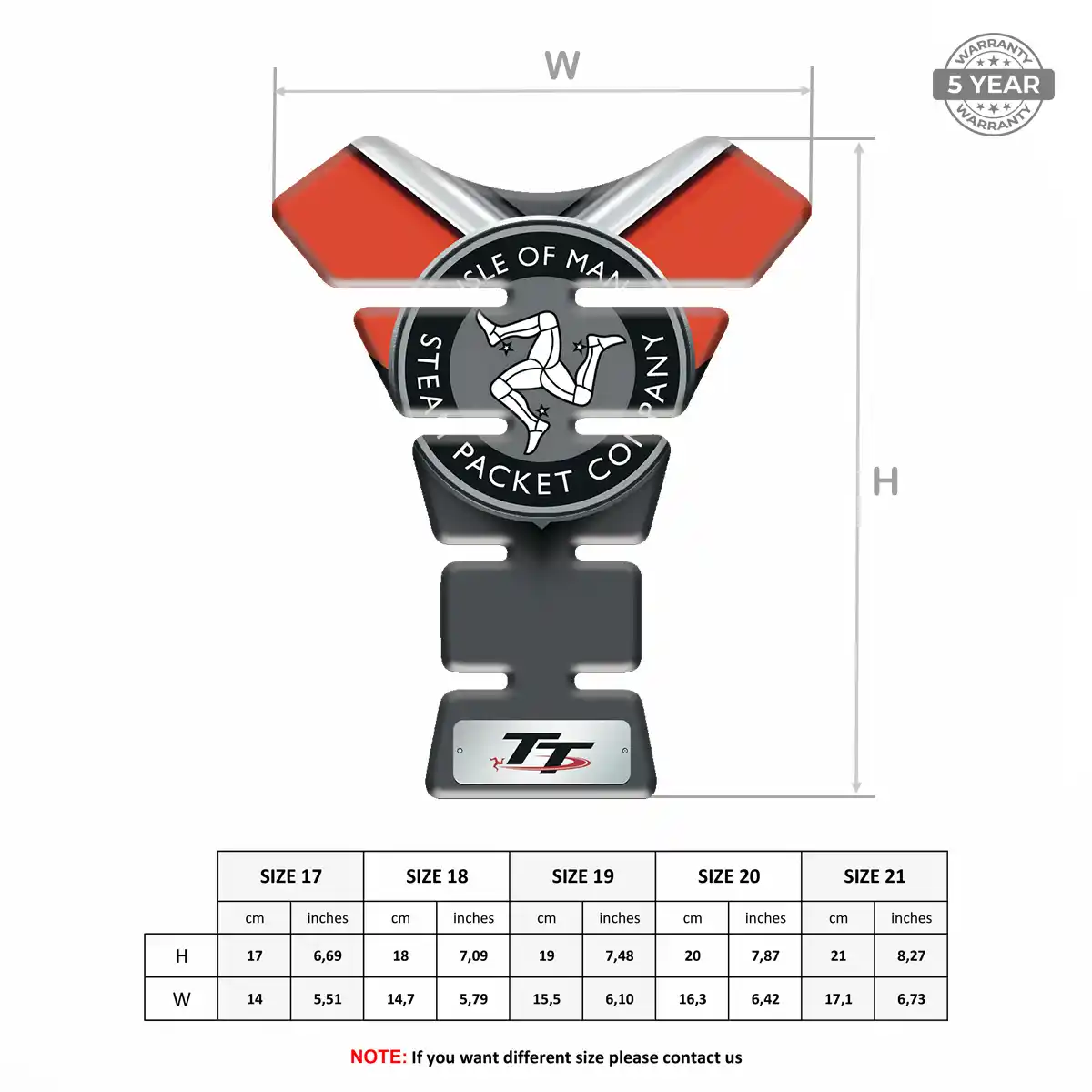 Isle of MAN Tank Pad Motorbike Refined Design